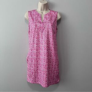 Stella Parker Pink/White Shell Sleeveless Dress Size M